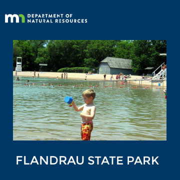 Boy swimming at Flandrau State Park