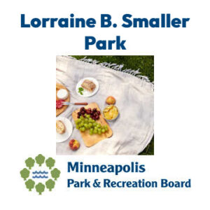 Image of a picnic on a blanket. Text: Farwell Park. Minneapolis Park & Recreation Board.
