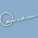 Theatre in the round logo on blue background